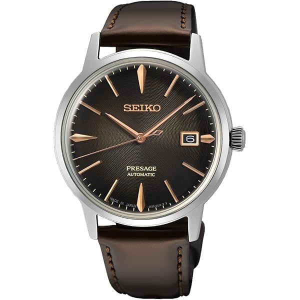 Amazon | SEIKO メンズ ブラウンダイヤルレザーバンド 自動巻き腕時計